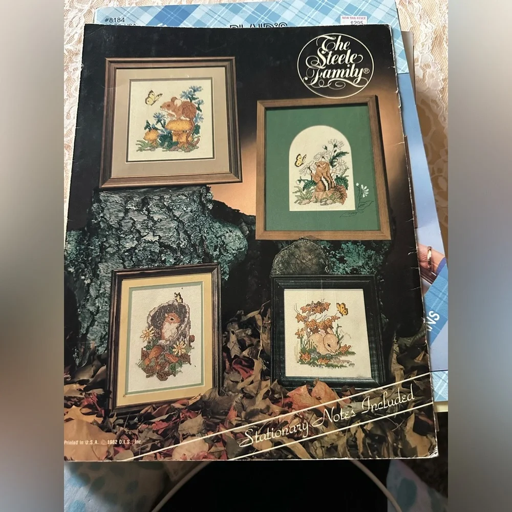 The Steele Family FOREST FRIENDS Leaflet 105 Cross Stitch Pattern Vintage 1982